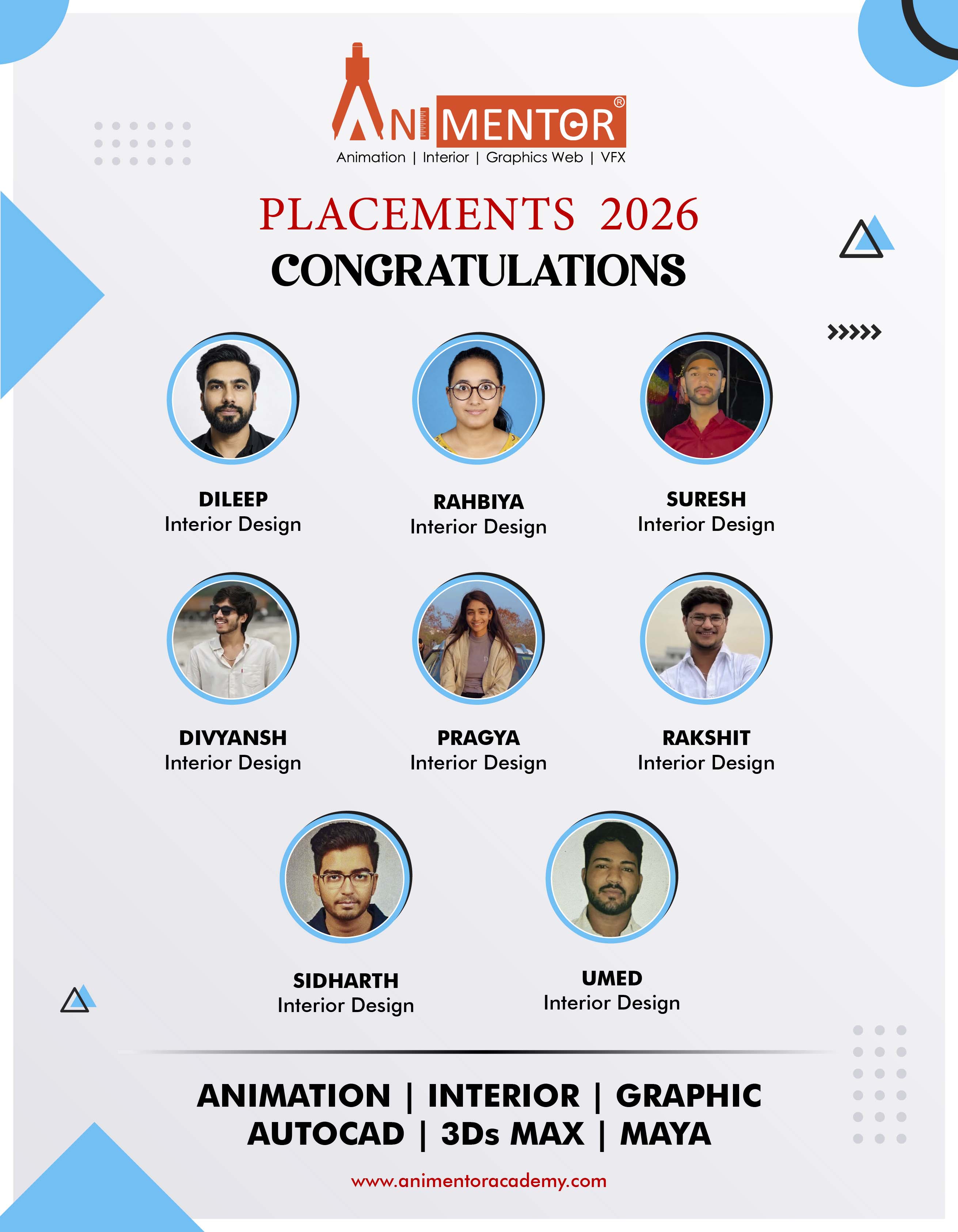 Animentor Academy Interior Student Placements